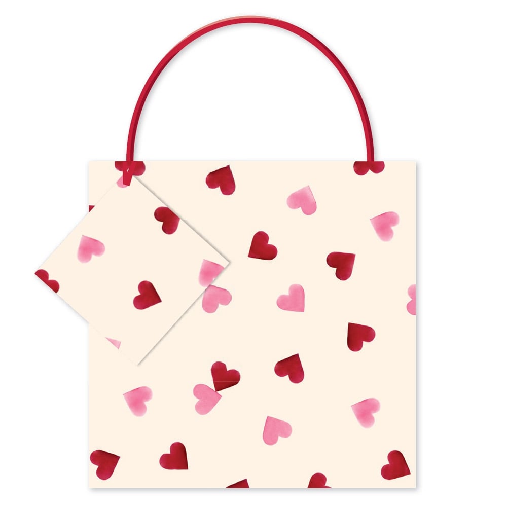 Pink Heart Print Small Gift Bag Emma Bridgewater